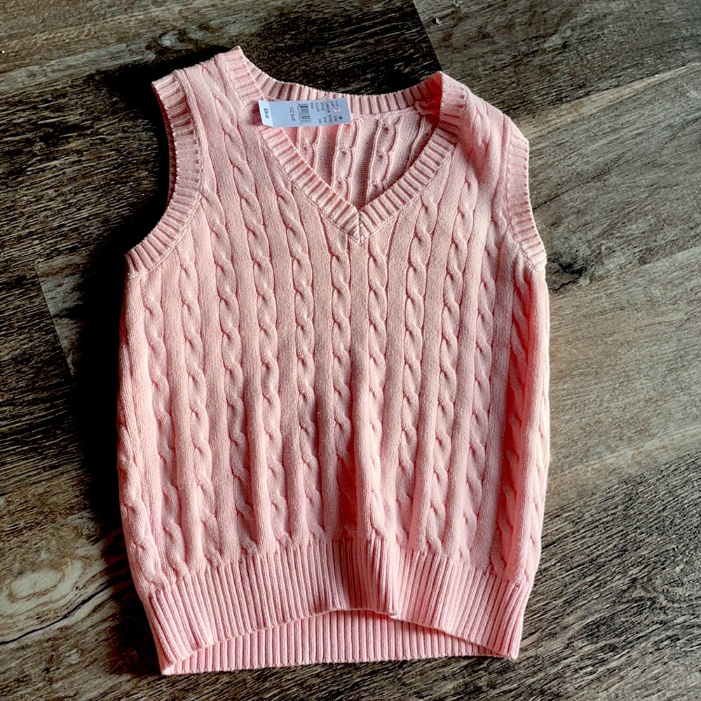 Pink Sleeveless Sweater